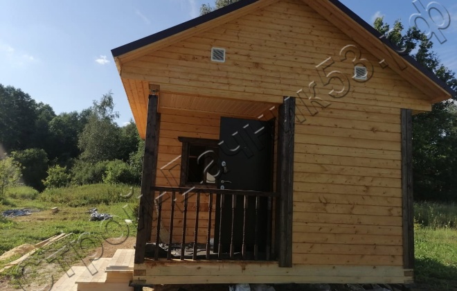 3 Брусовая баня  Б-18, 6х4м, 24 М, Новгородская область, Шимский район, деревня Любач. (6)